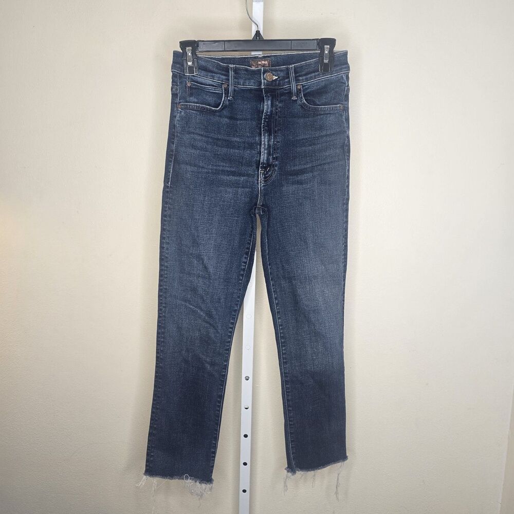 Mother The Swooner Ankle Rascal Hot Springs Size 27 Raw Hem Denim Jeans